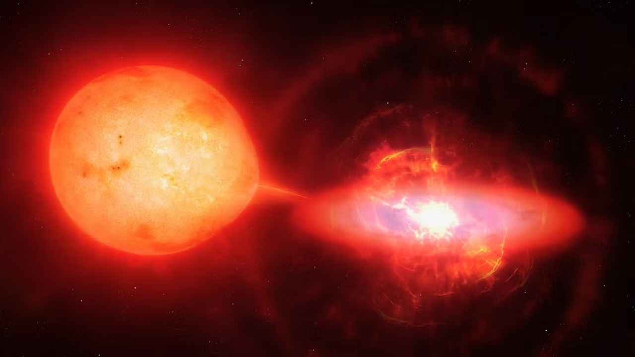 Kunstniku kujutis T Corona Borealis plahvatusest